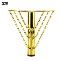 ZERUN Modern Gold Chrom Metall Dreieck Möbel Beine Hoch leistungs sofa & Schrank füße für Wohnzimmer Esszimmer Küchen