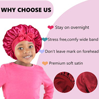 Bonnet Satin Anak dengan Logo Custom, Cetakan Unicorn Lucu, Penutup Kepala Tidur dengan Tali Ikat, Dapat Disesuaikan, untuk Penggunaan Sehari-hari Anak Perempuan, Cocok untuk Semua Musim