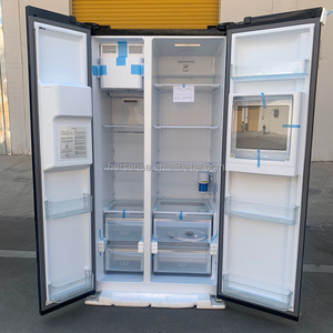 Refrigerador inteligente de lado a lado de vidrio templado negro con barra de arte para hacer hielo completamente automática y purificador de agua incorporado - Product Image 3