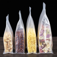 Emballages alimentaires transparents pour fruits secs, sachets en plastique mat avec fermeture éclair