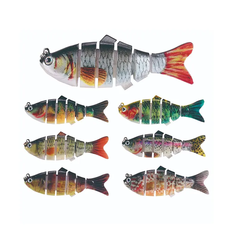 Fishing Bait 10.5cm 20.5g Artificial Bait Bass Segmented Fishing Lures OEM 6 Sections Hard Multi Jointed Fishing Segment