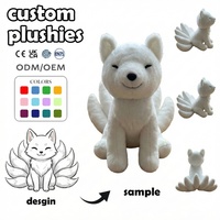 Fabricant de jouets en peluche personnalisés à faible MOQ, jouets en peluche animaux, démon multi-yeux orange, patte en peluche, poupée en peluche douce, maille d'anniversaire