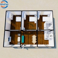 Maison préfabriquée en conteneur WinFair Custom Vila Luxueux 3 chambres 2 salles de bain pour un budget bas / économique / écologique / durable