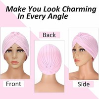 Gorros étnicos indios musulmanes anudados de alta calidad para mujer, gorros ajustables para dormir, turbantes para uso en exteriores, esquí, pesca, cuatro estaciones