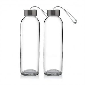 Botella de Agua Deportiva de Plástico Personalizada, Ecológica, Libre de BPA, de Grado Alimenticio, Boca Pequeña, Cuerpo Recto, con Tapa de Acero Inoxidable - Product Image 4