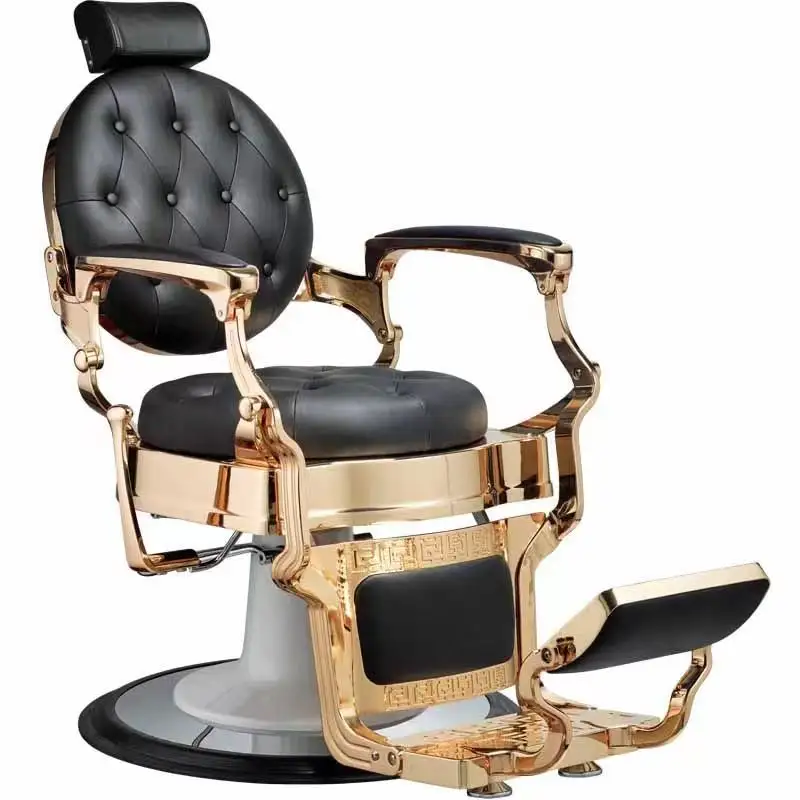 wholesale brand new hair cutting hairdressing styling golden hydraulic barber chair reclining