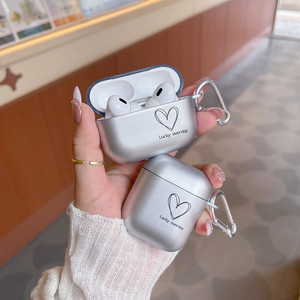 Funda en Forma de Corazón con Pintura Electrolítica para AirPods Pro 3 / para AirPods 4, Funda Protectora para Auriculares a Prueba de Golpes - Product Image 1