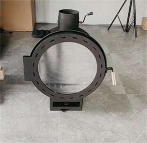 Poêle à bois <span class=keywords><strong>suspendu</strong></span> autoportant en acier <span class=keywords><strong>moderne</strong></span> pour intérieur avec fenêtre circulaire en verre, design unique pour salon - Product Image 6