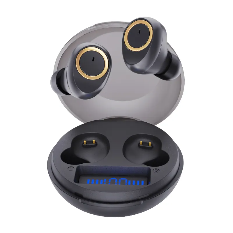 Guangzhou Wholesale Cheap invisible headphone Touch Control Wireless In-ear Led Battery Display Blue tooth Tws Earphone