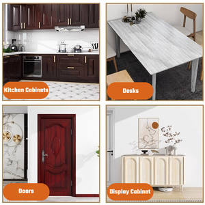 <span class=keywords><strong>Papier</strong></span> <span class=keywords><strong>peint</strong></span> auto-adhésif à effet <span class=keywords><strong>bois</strong></span>, film décoratif d'intérieur, extra épais, imperméable pour mur, porte, meubles et rénovation de la maison - Product Image 2