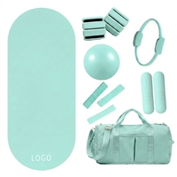 Kit de fitness personnalisé avec logo : ballon de yoga, anneau de Pilates, poids de cheville en silicone, bande de résistance pour étirements, kit de Pilates