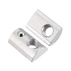 Thép Không Gỉ Khe Cắm 8Mm T-Khe Cắm Các Loại Hạt M4 M 5 M6 M8 Nửa Vòng <span class=keywords><strong>Nut</strong></span> Cuộn-Trong Mùa Xuân Bóng T <span class=keywords><strong>Nut</strong></span> Với sping Bóng - Product Image 1