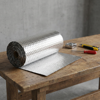 Rouleau d'isolation thermique réfléchissant en feuille double bulle 6/8 mm, barrière radiante pour bâtiments métalliques