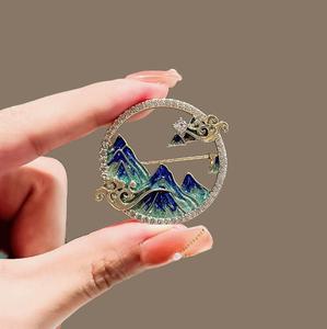 Broche Geométrico Vintage de Estilo Chinês em Prata para Decoração de Casaco Infantil Elegante de Alta Qualidade - Product Image 3