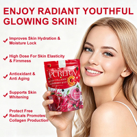 Poudre de Collagène au Glutathion 300 000 mg, Peptides de Collagène, Tomate, Baies, CoQ10, Vitamine C, B12 – Formule Éclaircissante pour Boisson Beauté