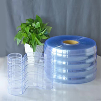 Rouleau de rideaux de porte en plastique transparent PVC, 164 pieds de long x 8 pouces de large x 0,08 pouces d'épaisseur, pour entrées de marché et garages
