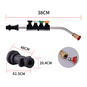 Pistolet de pulvérisation d'eau <span class=keywords><strong>haute</strong></span> <span class=keywords><strong>pression</strong></span>, embout de barre métallique, Turbine rotative, <span class=keywords><strong>buse</strong></span> rapide pour K - Product Image 4
