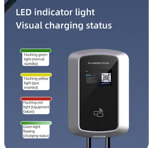 YL-ER8ヨーロッパタイプ2電気自動車充電器22kWEVウォールボックス32AWifiAPP電気自動車充電ステーション