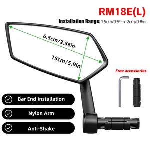 Велосипедное боковое зеркало EasyDo, зеркало для скутера, круизного велосипеда, складное зеркало с крыльями - Product Image 2