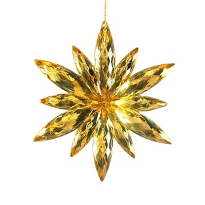 Heißer Verkauf Hochwertige Weihnachtsbaumdekoration Rote Acryl-Schneeflocken-Verzierung - Product Image 3