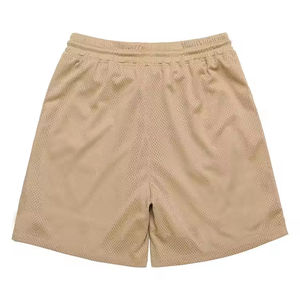 Pantalones Cortos Deportivos Casuales Personalizados para Hombre, con Costuras Elásticas de Malla de Poliéster de Color, Transpirables para Verano, para Fitness - Product Image 3