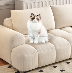Nghệ Thuật Sống sofa phòng căn hộ nhỏ kem Puff pháp kem phong cách 2025 thiết kế mới mô hình sofa Set đồ nội thất bộ hoàn chỉnh - Product Image 4