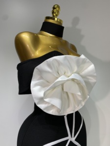 <span class=keywords><strong>Vestido</strong></span> <span class=keywords><strong>de</strong></span> <span class=keywords><strong>Fiesta</strong></span> Elegante <span class=keywords><strong>para</strong></span> <span class=keywords><strong>Mujer</strong></span>, Sexy, con Hombros Descubiertos, <span class=keywords><strong>Blanco</strong></span> con Flores, Negro, Mini, Ajustado, con Vendaje, <span class=keywords><strong>de</strong></span> Lujo, <span class=keywords><strong>para</strong></span> Celebridades, Noche, Club - Product Image 5