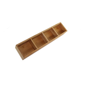 Wooden Storage Box Rectangular <b>Open</b> Top With Compartments Drawer Organizer For Kitchen Home Cosmetic Tea Jewelry - Product Image 2