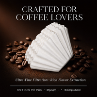 Filtre à café en papier jetable à fond plat, plusieurs tailles disponibles (4, 8, 12 tasses), pour cafetière à filtre manuelle