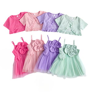Abiti eleganti da fiore per <span class=keywords><strong>bambina</strong></span> vestiti per bambine 0-3 Set di <span class=keywords><strong>abbigliamento</strong></span> per neonati comodo per bambini alla moda - Product Image 1