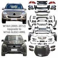 Qualité d'origine 1:1 pour Mercedes Benz ML 2006-2012 W164, kit carrosserie de conversion en W166 GLE63 AMG 2019, accessoires de voiture