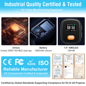 L15 Thông Minh 4G GPS Tracker Nhựa Đồng Hồ Lớn SOS Nút Hai Chiều Cuộc Gọi Loa Một Nhấp Chuột Giúp Phát Hiện Mùa Thu IP67 Cho Cao Cấp - Product Image 5