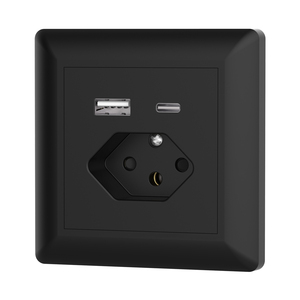 Prise électrique standard suisse USB-A+Type-C 5V/3.4A 17W 10A/250V Brésil/Suisse avec USB 60*60mm Type - Product Image 3