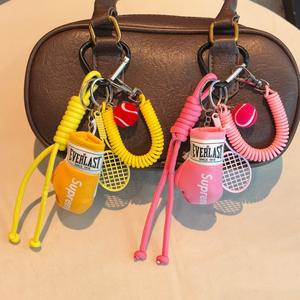 Porte-clés Miu créatif en forme <span class=keywords><strong>de</strong></span> <span class=keywords><strong>gant</strong></span> <span class=keywords><strong>de</strong></span> <span class=keywords><strong>boxe</strong></span> avec corde tressée, style sportif tennis, pour couple, petit pendentif <span class=keywords><strong>de</strong></span> sac - Product Image 2