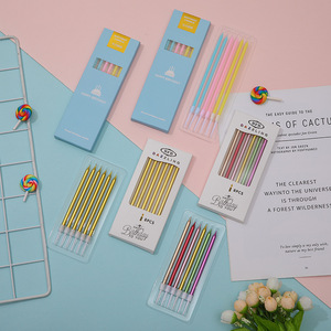 Vente directe d'usine bougies de gâteau d'<span class=keywords><strong>anniversaire</strong></span> de couleur d'étincelle plaquée or décoration de fête <span class=keywords><strong>bougie</strong></span> à Long poteau 6 pièces - Product Image 2