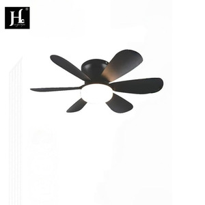 Modern Home <b>Office</b> <b>Ceiling</b> Fan <b>Light</b> Hidden DC Motor 6-Speed LED Low Profile Mute Smart Remote Control Integrated - Product Image 1