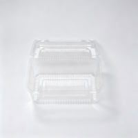 Boîte en plastique rectangulaire transparente de qualité alimentaire PET, taille personnalisée, recyclable, pour biscuits et gâteaux