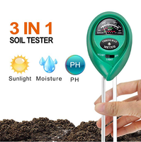 Testeur d'humidité du sol et de pH portable 3-en-1 avec sonde en plastique, plage de 3,5-8pH, mesure précise pour plantes d'intérieur/extérieur