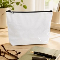 Sacs cosmétiques en PVC et toile de coton robustes, vente en gros d'usine, avec logo personnalisé
