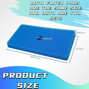 Juego de almohadillas de espuma de filtro grueso y fino para estanque Compatible con caja de filtro 52231 y 52229 para fuente de acuario de agua al aire libre. - Product Image 4