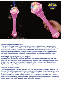 Máquina de Burbujas Mágicas con Luz y Música, Varita de Burbujas de Plástico LED Automática, Juguetes para Niños - Product Image 3