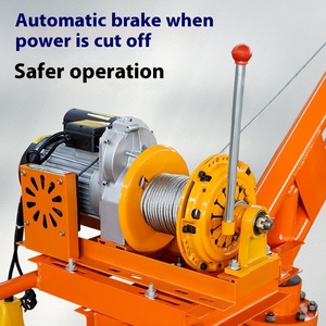 Cần cẩu nhỏ 220V Palăng điện hộ gia đình mới xây dựng ngoài trời khung nâng cho máy nâng gạch hạt - Product Image 4