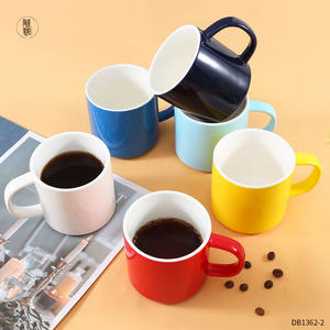 Ensemble de tasses en céramique Dongyang 350 ml, compatibles micro-ondes, avec poignée, cadeau pour le café ou le thé, style nordique - Product Image 2