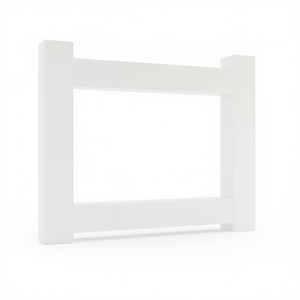 D0100H70VU2 <b>White</b> Engineered Wood <b>TV</b> <b>Stand</b> Set For Television Mounts And Carts - Product Image 1