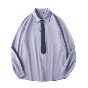 Camisas de Manga Larga de Algodón para Hombre, Estilo Japonés y Moderno de Hong Kong, Uniformes Escolares Personalizados con Logotipo Impreso para Graduación - Product Image 3