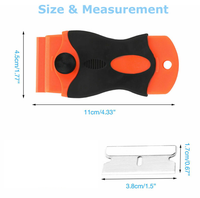 Fabricant en vente à chaud Mini grattoir portable Couvercle de sécurité Porte-clés Lame détachable Grattoir Outil de nettoyage Colle Autocollant Gam