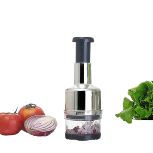 Hachoir <span class=keywords><strong>Manuel</strong></span> en Acier Inoxydable, <span class=keywords><strong>Presse</strong></span>-Légumes et Oignons à Main avec Accessoires de Cuisine PP pour Outils à Légumes - Product Image 1