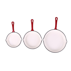 Sartén de Hierro Fundido Esmaltado de 16.5cm, 20cm, 25cm de Diámetro, Compatible con Gas e Inducción, Libre de PFOA, con Orificio para Verter - Product Image 2