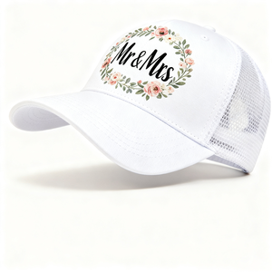 कस्टम लोगो मुद्रण सफेद घुमावदार ब्रिम शादी टोपी पुरुषों महिला ट्रक बेसबॉल कैप उच्च गुणवत्ता - Product Image 3