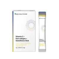 Stick Ultra-Puissant Vitamine C + Collagène Marin + Glutathion pour Éclaircissement Intensif de la Peau, Élimination des Taches Brunes et Soutien Anti-Âge